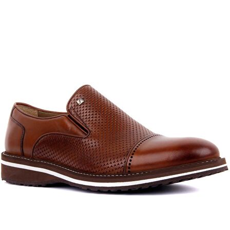 Fosco - Taba Deri Erkek Günlük Ayakkabı