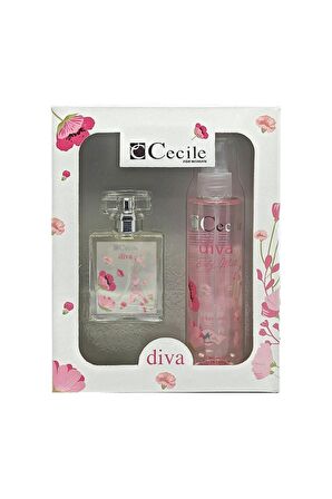 Cecile Diva Edt Bayan Parfümü  55 Ml + Body Mist 150 Ml