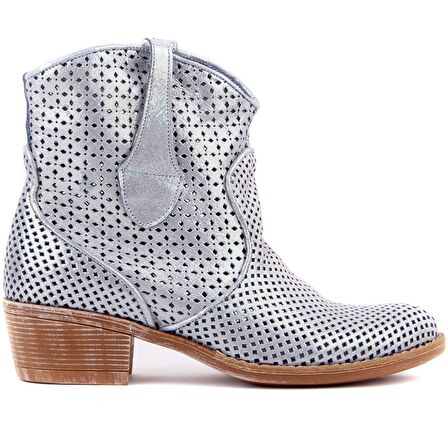 Sail Lakers - Kot Mavisi Simli Deri Fermuarsız Kad