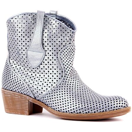 Sail Lakers - Kot Mavisi Simli Deri Fermuarsız Kad