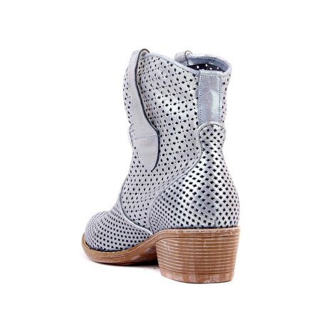 Sail Lakers - Kot Mavisi Simli Deri Fermuarsız Kad