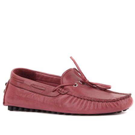 Sail Lakers - Bordo Deri Erkek Loafer