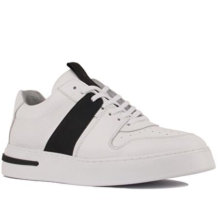 Sail Lakers - Beyaz Deri Bağcıklı Erkek Sneaker