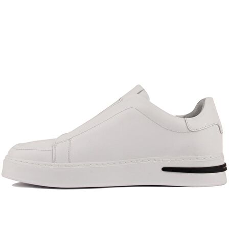 Sail Lakers - Beyaz Deri Bağcıksız Erkek Sneaker