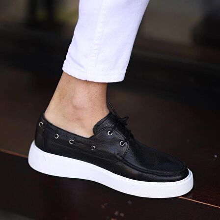 Sail Lakers - Siyah Deri Erkek Günlük Ayakkabı