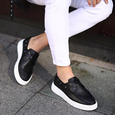 Sail Lakers - Siyah Deri Erkek Günlük Ayakkabı