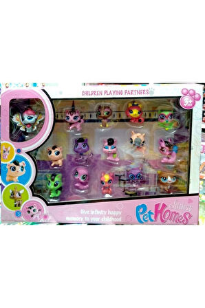 Oyuncak Miniş Seti 15li Miniş Seti Littlest Petshop 15 Li Miniş Figür Seti Oyuncak Minişler
