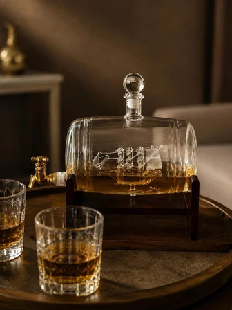  Standlı Dekoratif Fıçı Model Karafı 800 Ml