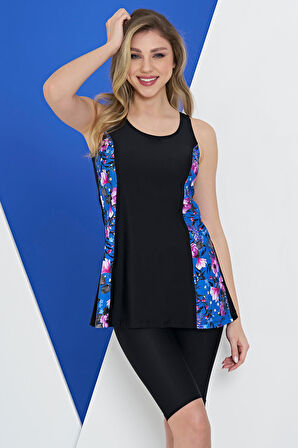 Ruko Maio 2334 Siyah Renk Kadın Taytlı Tankini