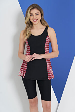 Ruko Maio 2334 Siyah Renk Kadın Taytlı Tankini