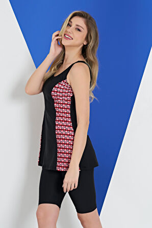 Ruko Maio 2334 Siyah Renk Kadın Taytlı Tankini