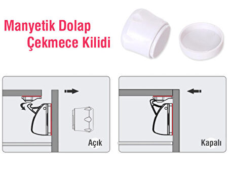 Portakal Safety Manyetik Dolap - Çekmece Kilidi