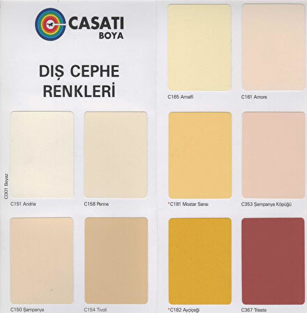 Casati Silikonlu Dış Cephe Boyası 7.5 Lt C670 Uludağ Çamı