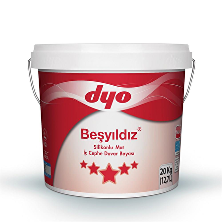 Dyo Beşyıldız Silikonlu Boya 20 kg İç Cephe Boyası Gölgem