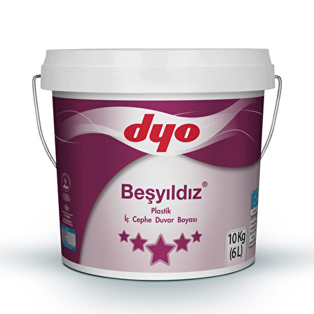 Dyo Beşyıldız Plastik Boya 10 kg İç Cephe Boyası Buz Mavisi