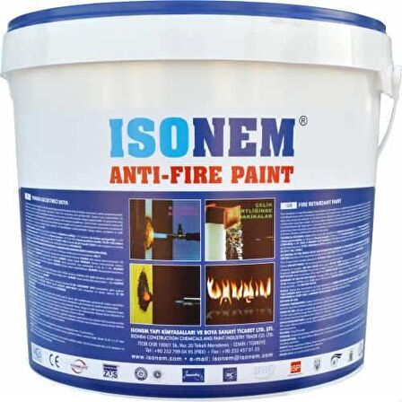 İsonem AntiFire Paint Yangın Geciktiren Boya 18 Kg Beyaz