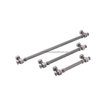 Doğanlar AL344 ekselans antik gümüş mobilya kulp kulbu 192 mm