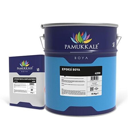 Pamukkale 4200 Epoksi Boya 15 Kg+3 Kg Ral 8002 Açık Kahve