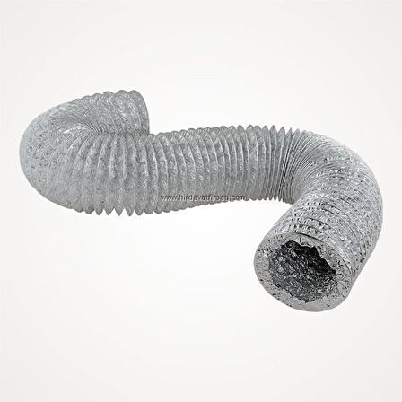 1.kalite lüks telli esnek 12lik davlumbaz / aspiratör borusu 3 mt