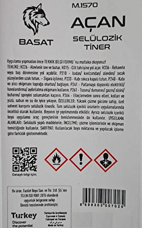 Pamukkale Manas Selülozik Tiner 10 Lt