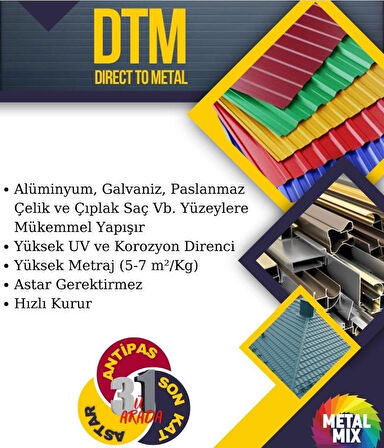 Pamukkale Akrilik Dtm Üçü Bir Arada Son Kat Boya 22.5 Kg Ral 3002 Kırmızı
