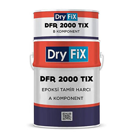 DryFix Dfr 2000 Tiksotropik Epoksi Tamir Ve Yapıştırma Harcı 5 Kg Set
