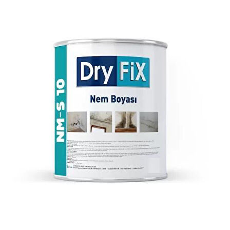 DryFix Nm-S10 Rutubet Nem Küf Engelleyici Boya 1 Kg Beyaz