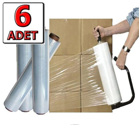 Streç Film 17 Micron Brüt 2400 Gr 300 Mt 1 Koli 6 Adet