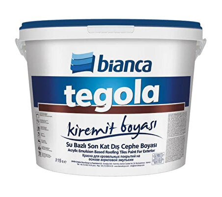 Bianca Tegola Kiremit Boyası 15 Lt Kahverengi