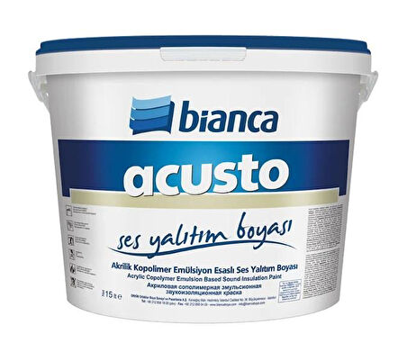 Bianca Acusto Ses Yalıtım Boyası 2.5 Lt Beyaz