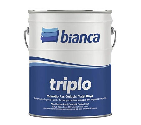 Bianca Triplo Monotip Korozyon Önleyici Pas Önleyici Yağlı Boya 15 Lt Beyaz