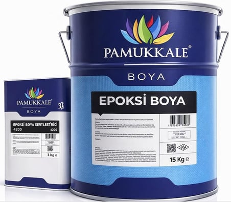 Pamukkale 4200 Epoksi Boya 18 Kg Ral 3027 Ahududu Kırmızısı