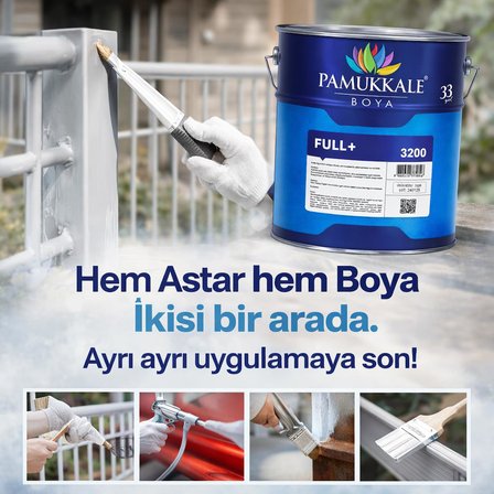 Pamukkale Full+ Kendinden Astarlı Pas Önleyici Son Kat Boya 5 Lt Beyaz