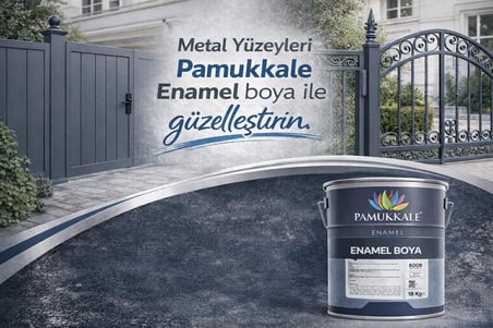 Pamukkale Enamel Sentetik Parlak Yağlı Boya 5 Kg Boncuk Mavi Ral 5005