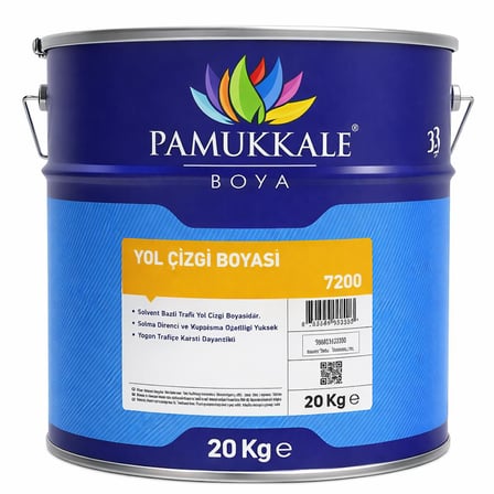 Pamukkale Yol Çizgi Boyası Solvent Bazlı 20 Kg Ral 6001 Çimen Yeşili