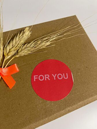 For You Yuvarlak yapışkanlı etiket 5x5 cm 100 adet