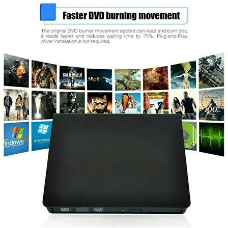 TechTic Usb 3.0 Harici Dvdrw Slim External Cd Dvd Yazıcı Okuyucu Ultra İnce Writer