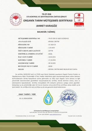 Gemlik Siyah Sele Zeytin Doğal Fermente 800 gr