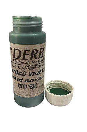 Vejetal Vaketa Deri Için Örtücü Boya 100ml (leathercraft, Deri Hobi) Koyu Yeşil