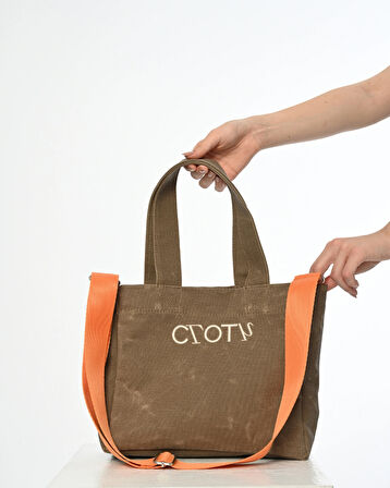 Cloth 1001 Mumlu Kanvas Midi Çanta (JADE BROWN)