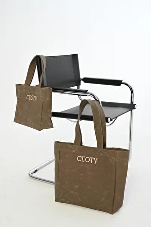 Cloth 1001 Mumlu Kanvas Midi Çanta (JADE BROWN)