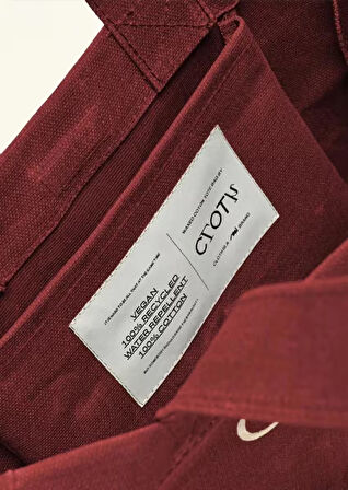 Mumlu Kanvas Maxi Çanta (MAROON RED)