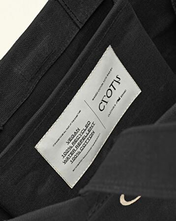 Mumlu Kanvas Maxi Çanta (NOIR BLACK)