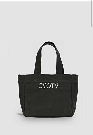 Mumlu Kanvas Maxi Çanta (NOIR BLACK)