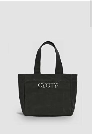 Mumlu Kanvas Maxi Çanta (NOIR BLACK)