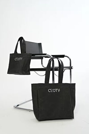 Cloth 1001 Mumlu Kanvas Midi Çanta (NOIR BLACK)