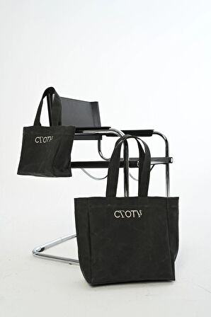 Cloth 1001 Mumlu Kanvas Midi Çanta (NOIR BLACK)