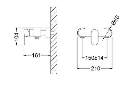Bocchi Bold Duş Bataryası Krom 1001-0022