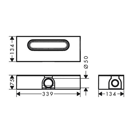 Hansgrohe Ubox Universal İç Set Lineat Duş Kanalı İçin Standart Kurulum - 1001180