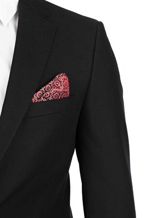 Gabardin Mono Yaka Astarlı 4 Drop Comfort Fit Rahat Kesim Takım Elbise 1001195009 Siyah